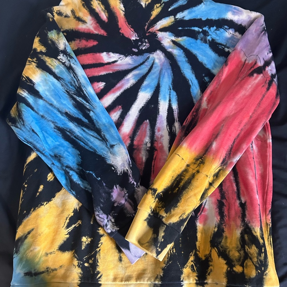RipNDip rubber logo tie dye sweatshirt